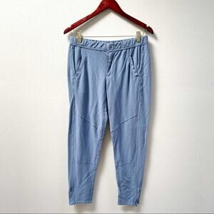 Bobi Ankle Zipper Mid Rise Joggers in Blue, Lounge Pants, Women's Size Small $85